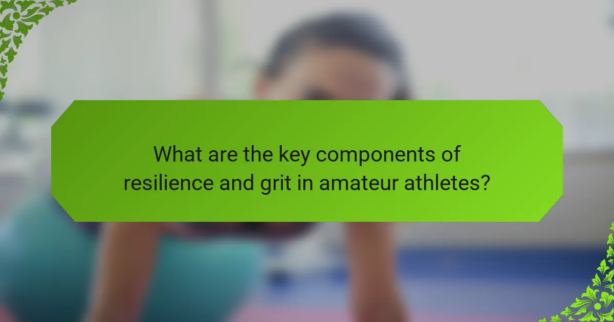 What are the key components of resilience and grit in amateur athletes?