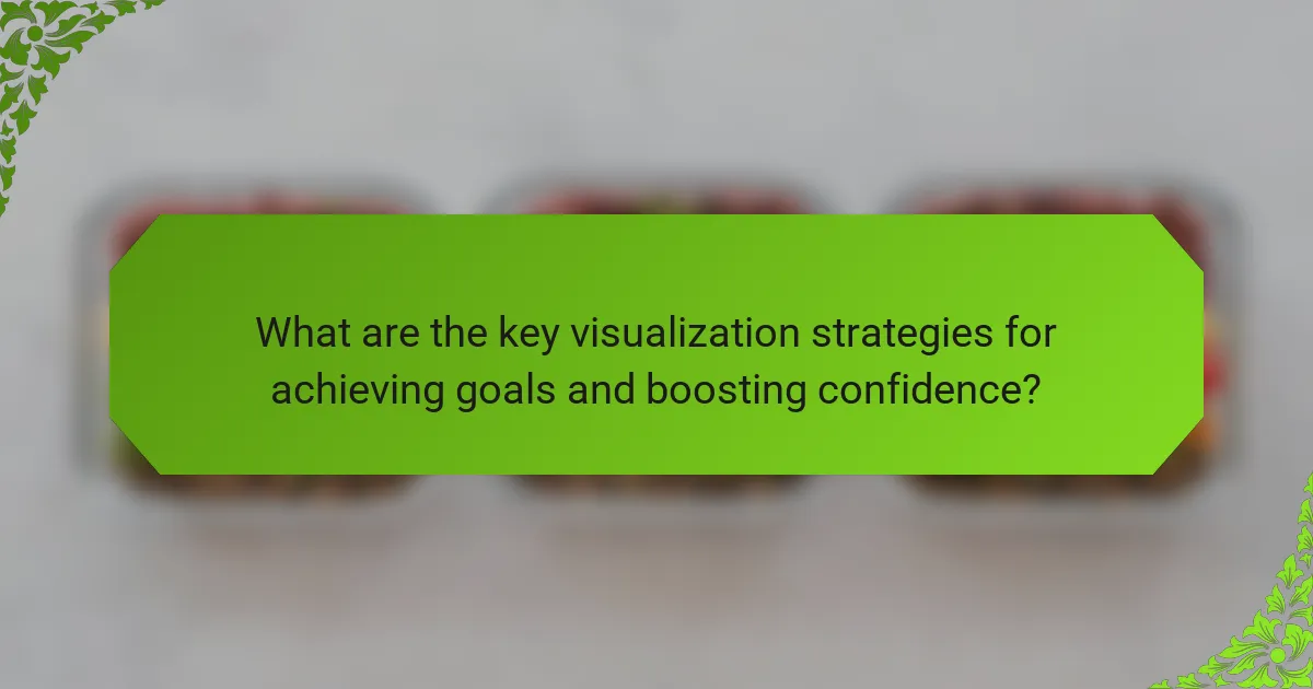 What are the key visualization strategies for achieving goals and boosting confidence?