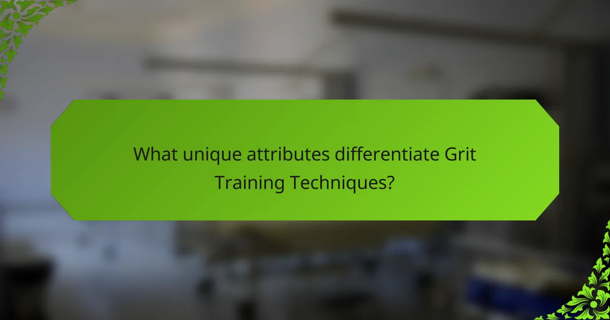 What unique attributes differentiate Grit Training Techniques?